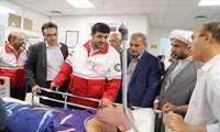 سرکشی میدانی مسئولان عالی کشور از مصدومان حادثه بندر شهید رجایی در بیمارستان‌های بندرعباس 