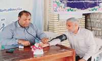 ارائه خدمات غربالگری و مشاوره به نمازگزاران رودانی در ایستگاه سلامت دهه فجر