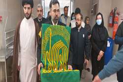 استقبال از خادمان و پرچم متبرک بارگاه مطهر حضرت امام رضا(ع)